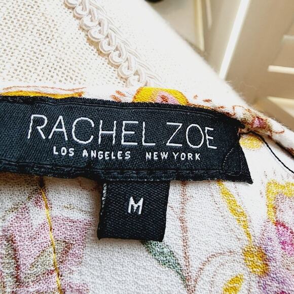 RACHEL ZOE V NECK BALLOON SLEEVE FLORAL SIZE MED - Picture 10 of 10